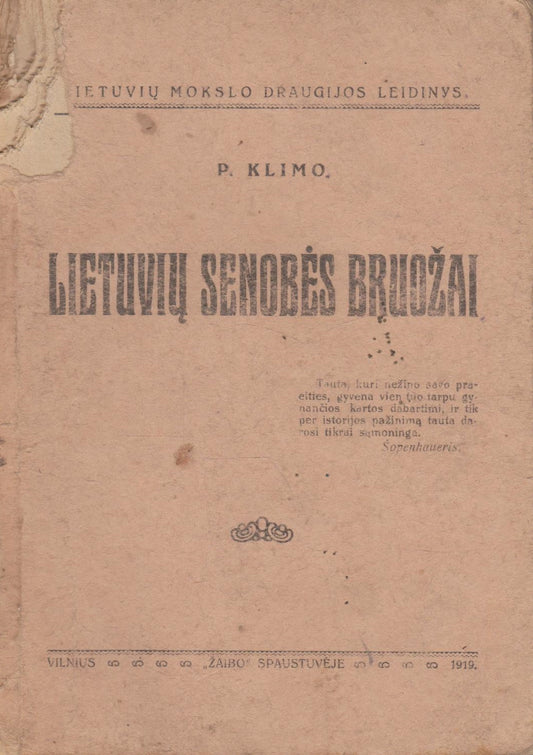 P. Klimo Lietuvių senobės bruožai