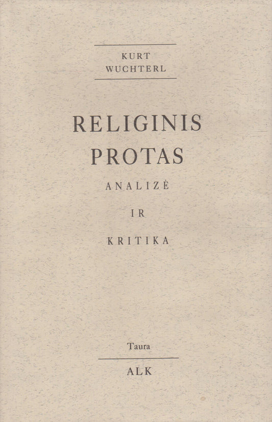 Kurt Wuchterl - Religinis protas