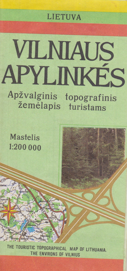 Vilniaus apylinkės (topografinis žemėlapis turistams)