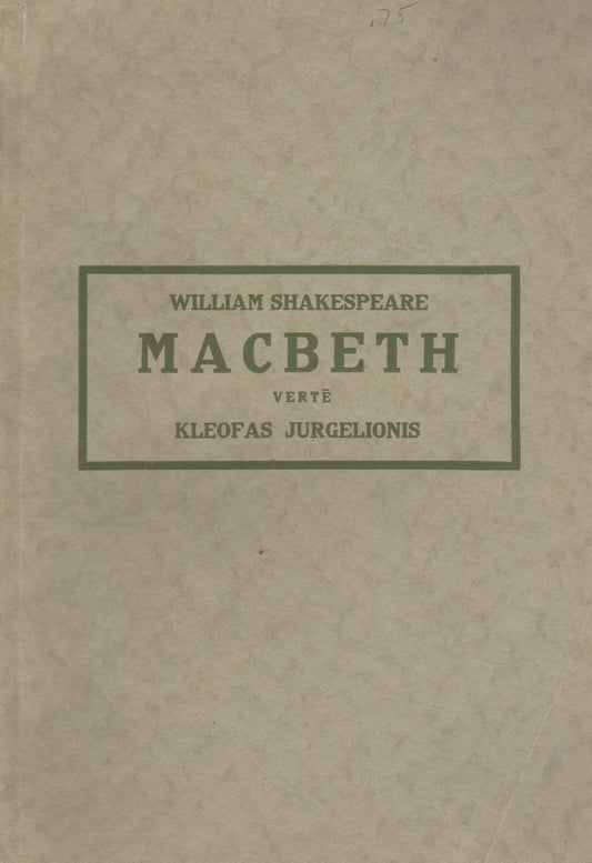 William Shakespeare - Macbeth, 1915 m. Chicago